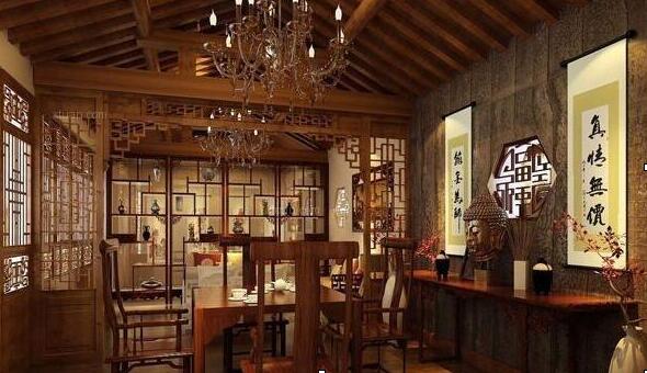 四合院空間效果圖 中式設(shè)計(jì),找四合茗苑