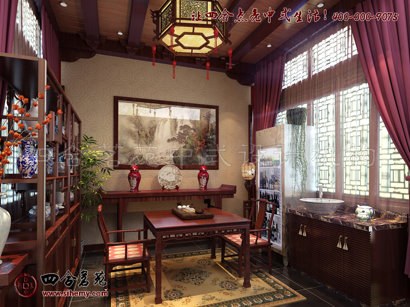 古色古香樸素內斂的格調 四合院茶樓配飾設計