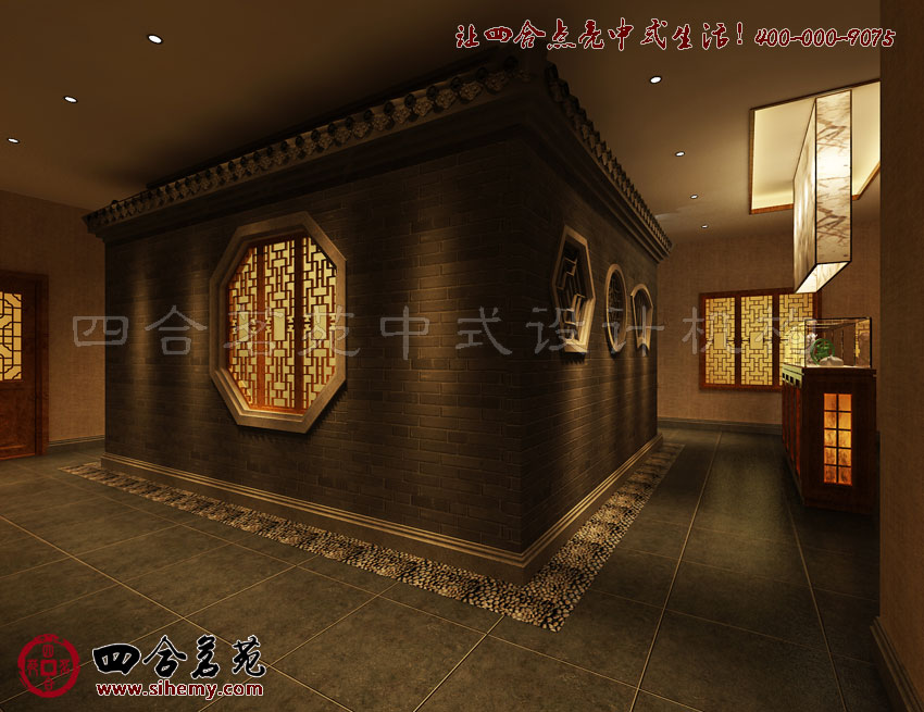 古雅悠然充溢著文蘊(yùn)的空間 新中式小型茶樓裝修設(shè)計圖片